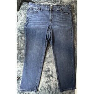 Lane Bryant Women's Blue Denim Mid Rise Skinny Jeans Size 20